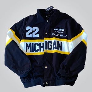 Black Peached Cotton Michigan Oversized Bomber!